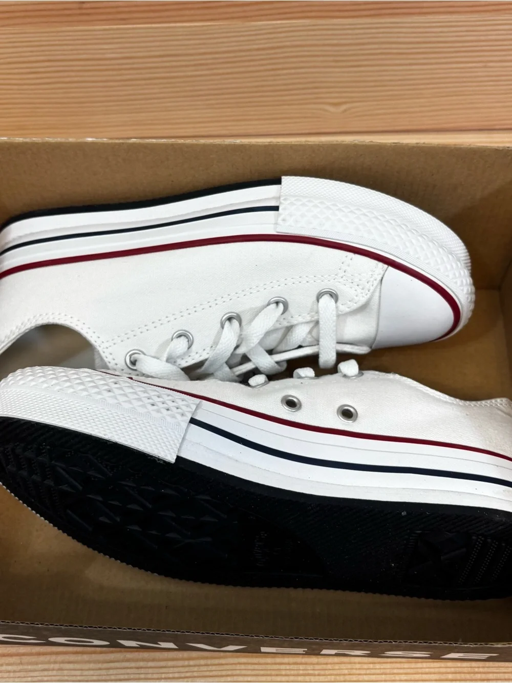 Converse Canvas All‎ Star CTAS EVA Lift OX Low Top White  Kids  Sz 2.5 Youth